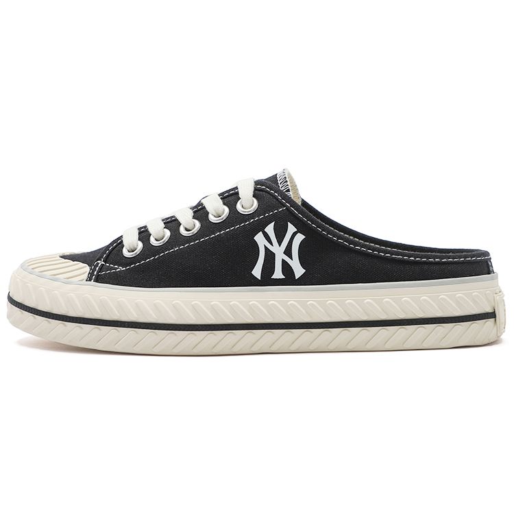 MLB Playball Mule Halbschuhe Trendig Rutschfest Verschleißfest Leicht Niedrige Schnürschuhe Unisex Sneaker Schwarz 3AMUUA11N-50BKS 46 white