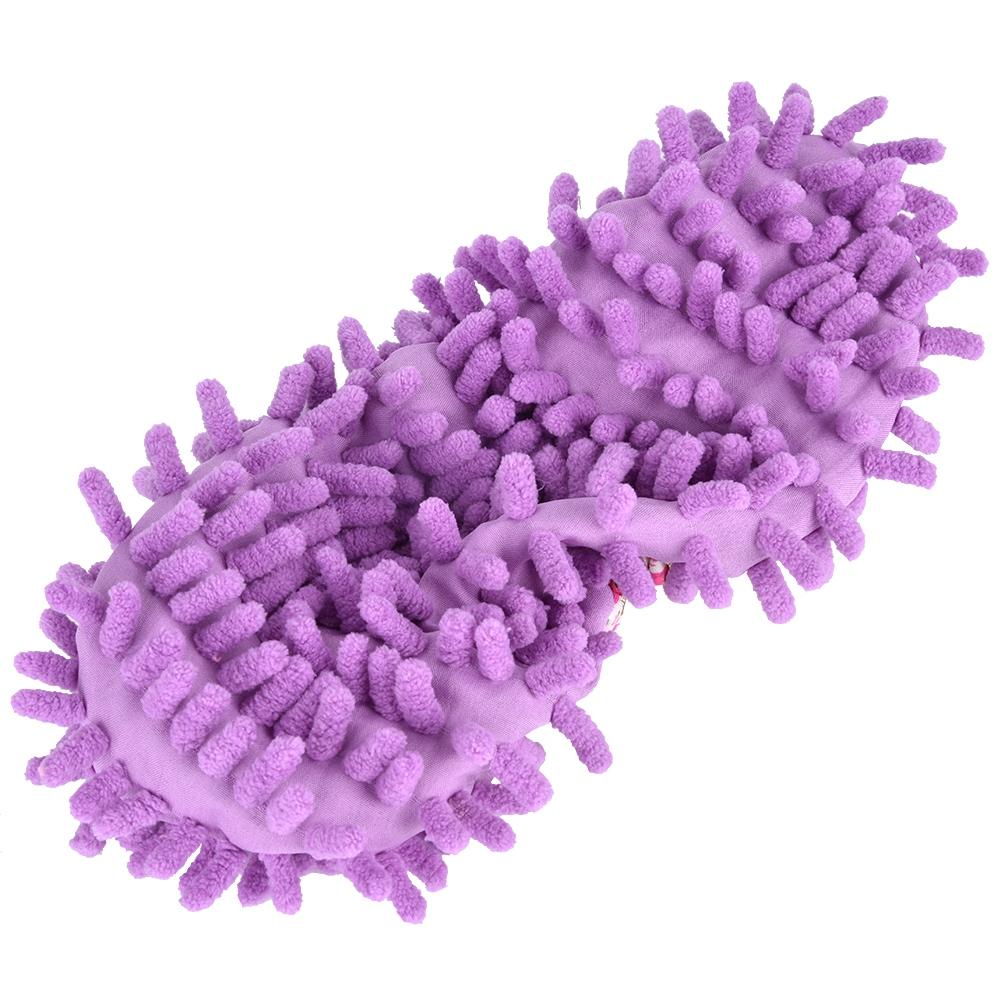 1 Piece Reusable Detachable Washable Household Floor Cleaning Slipper Mop Shoes Cover (Coffee)