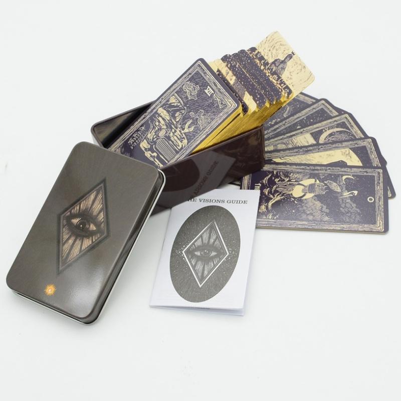 78Pcs Longest Dream Tarot Card Set Divination Tool With Detailed Guidebook Colorful Frame Fortune Telling Cards