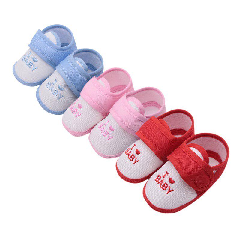 Baby Girls Shoesborn Babies Casual Shoes Cotton First Walkers Non-Slip Breathable Shoes 0-18M