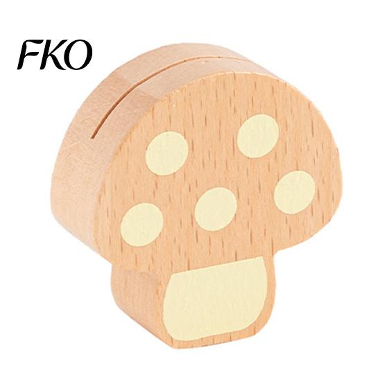 Wooden Desk Accessory Mushroom Place Card Holder, Mini Hedgehog Table Number Rounded Corner Paper Clip Farmhouse Note Picture Photo Holder