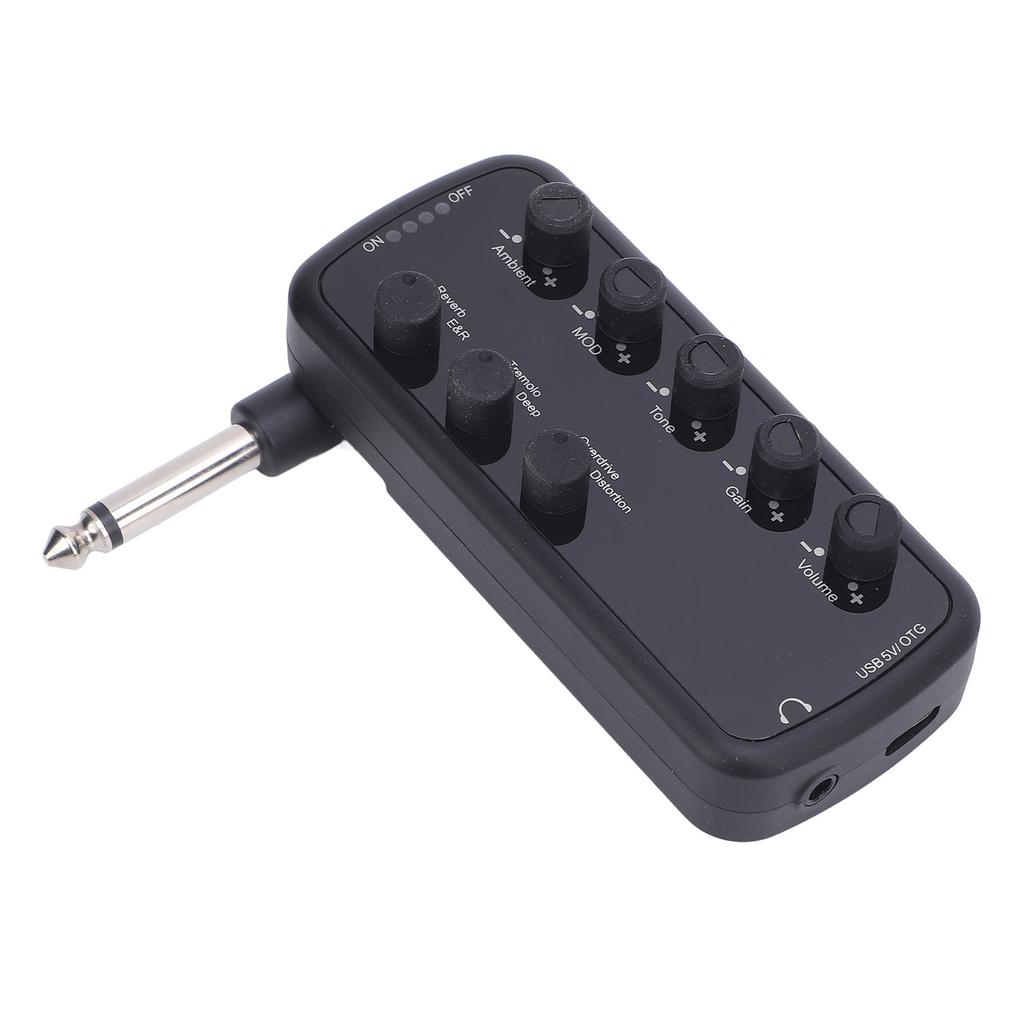 Bass Headphone Amplifier Multi Effects Clean Overdrive Distortion Echo Reverb Chorus Tremolo Deep Bass Headphone Amp