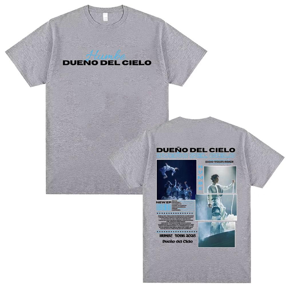 Singer Humbe Dueno Del Cielo Tour 2026 Album T Shirt Unisex Women Fashion Retro Short Sleeve Summer Oversized 100 Cotton Tshirt