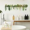 Fun-d4 Green Plants Green Leaves Hanging Basket Bedroom Living Room Wall Landscaping Decorative Wall Stickers
