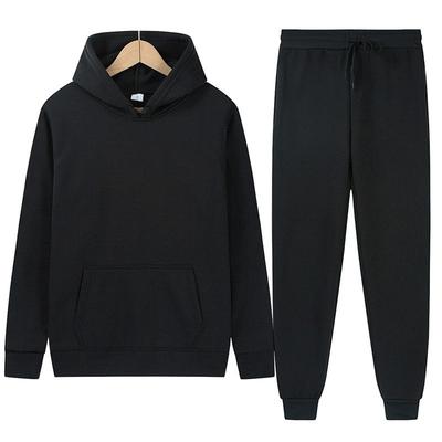 Mens Fleece Hoodie Set Casual Loose Fit Warm Winter Outfit Long Sleeve Pullover Pants