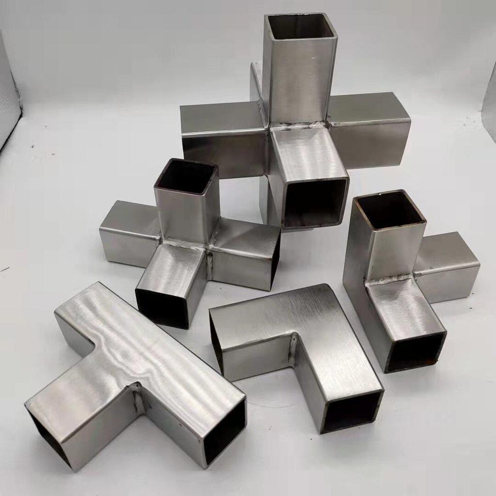 Stainless Steel 25x25 Square Tube Tee Connector for Shelving Display Racks