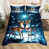 Marry Christmas Deer 3D Printed Bedding Set Fresh Style Cozy Soft Duvet Cover King Queen Twin Size Birthday Gift Bedroom Decor