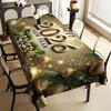 VIKAMA Elegant 2026 New Year's Tablecloth Gold Glitter Numbers Durable Rectangle Tablecloth Holiday Party Table Decorations