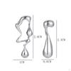 Asymmetrical Water Drop Earrings Stud Irregular Jewelry for Party