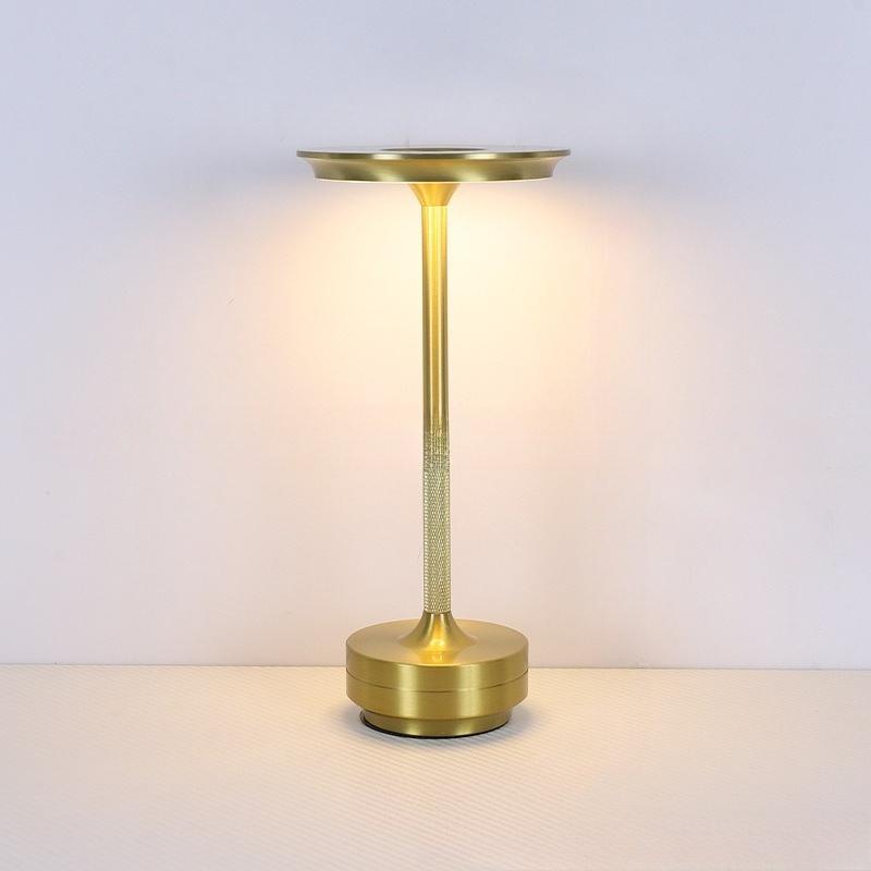 1 Stuk Volledig Aluminium Touch Bureau Lamp Hotel Restaurant USB Opladen I-vormige Lamp Metalen Lamp Decoratieve Eenvoudige Kleine Bureau Lamp