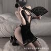 Lianyungang sexy lingerie sexy lace cheongsam pure desire temptation uniform pajama set qqny