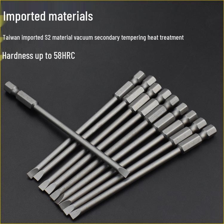 NiGao Magnetic Flat Head Drill Bit for Electric/Pneumatic Screwdrivers (75L/100L)