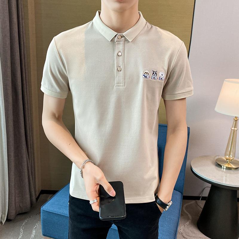 Short Sleeve Korean Thin Solid Color Men 'S Casual Summer Polo Shirt