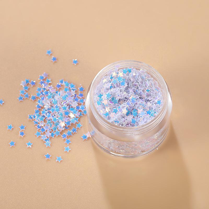 Korean Laser Star Nail Art Stickers: Trendy Handmade Glitter Decorations