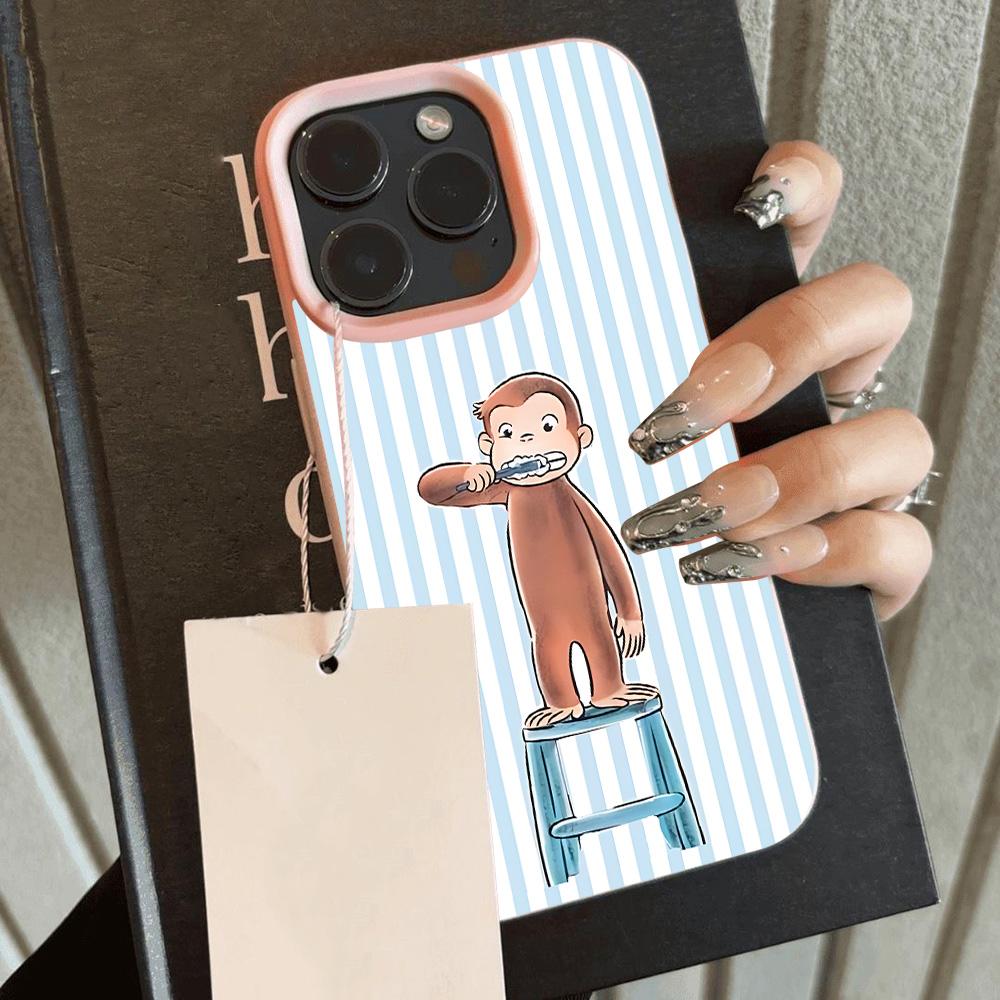 

Cartoon Cool Monkey Lichee leather pattern Phone Case For Samsung S26 S25 S24 S23 S22 S21 S20 S10 Plus FE Ultra 4G 5G Cover Samsung S24 Plus 5G