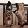 Men Casual Leather Shoes Lightweight Breathable Men Autumn Shoes Lace-Up Sneakers Sneakers Soft Non-Slip Business Footwears