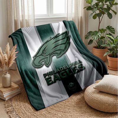 Philadelphia Eagles Flannel Fleece Blanket Cozy Warm Throw Blanket For Couch Bed Travel All Season Use