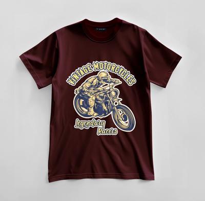 Individuelles Vintage-Motorrad Grafik-T-Shirt Design Unisex Jersey Kurzarm-T-Shirt