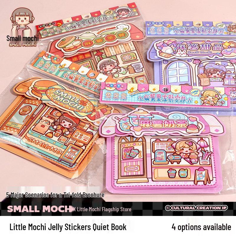 Mochi Jelly Sticker Book: DIY Cartoon Quiet Book for Girls – New Style, No-Cut, Handmade