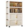 No-Install Multi-Layer Storage Cabinet for Baby & Kids - Folding Plastic Wardrobe & Snack Shelf