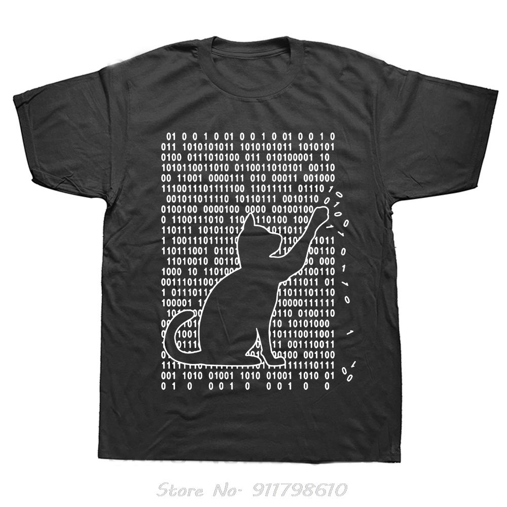 Men's Clothing Computer Binary Code Programmer Oversized T-shirt Funny Fashion Fitness T Shirt Developer Geek Cotton Tshirt