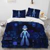 3D Rockman Megaman Game Cartoon Comforter Bedding Set,Duvet Cover Bed Set Quilt Cover Pillowcase,king Queen Size Bedding Set Kid