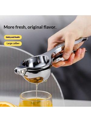 1 Piece Stainless Steel Manual Lemon Juicer, Pomace Separator, Household Juicer, Electricity-Free Juicer For Living Room, Kitchen