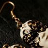 Vintage Baroque Chain Feather Tassel Chain Mask Long Drop Earrings For Women