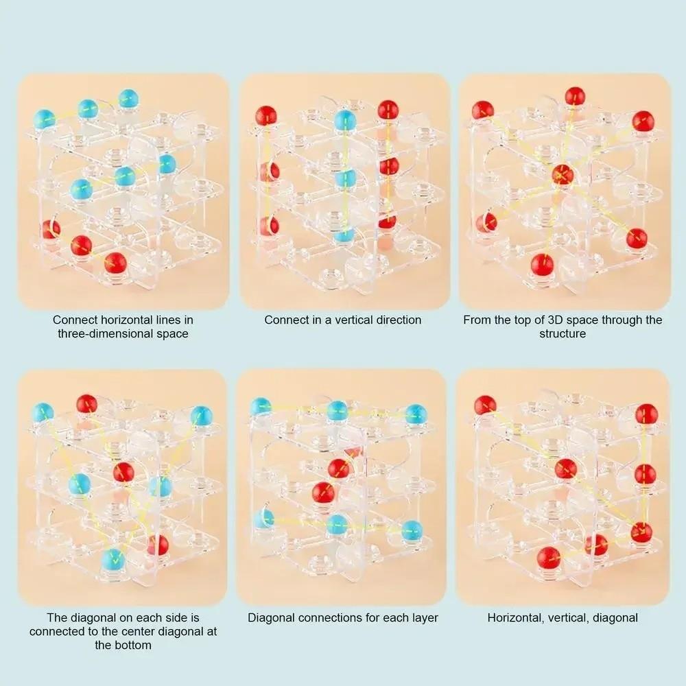 3D 3D TIC-TAC-TOE Game Table Games Montessori Puzzle Table Game  Parent Child Interaction