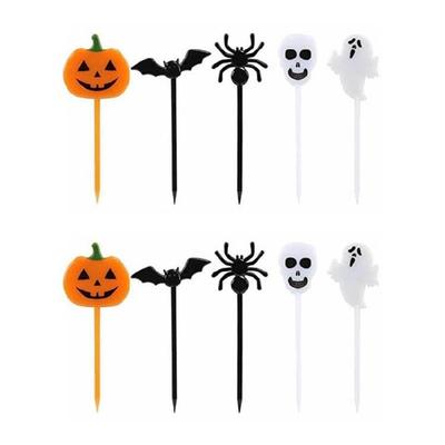 Halloween Theme Food Toothpicks Food Forks Fruit Fork Food Pick Plastic Material