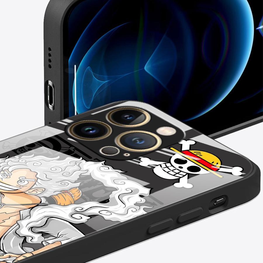 OneS P-ieceS LuffyS Case for iPhone 17 Pro Max 14 12 8 13 XR 16 Air 11 15 Plus Glass Phone Cover