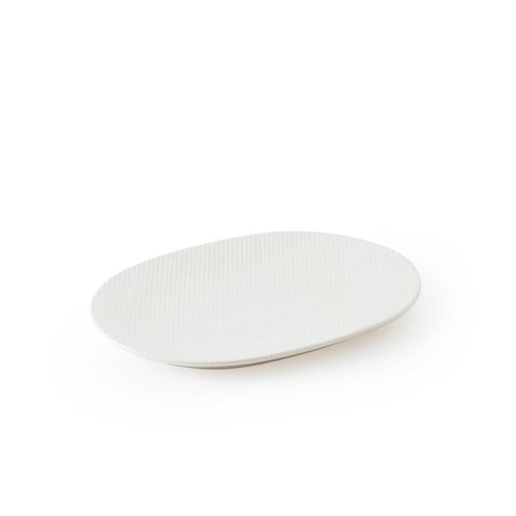 Tackaon Einzigartiger Täglicher Ovaler Kamm Platte Nr. 3 [4 Farben] Vorspeisenteller Brunch Dessert Hübsches Anrichten Oval Ovale Schüssel Set