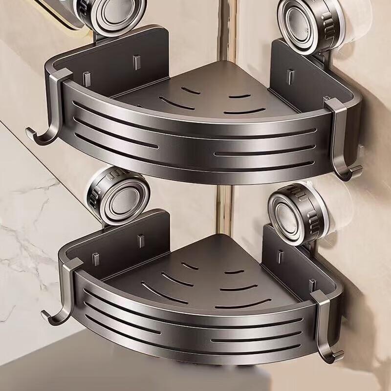 

Pelliot Bathroom Suction Cup Corner Storage Shelf