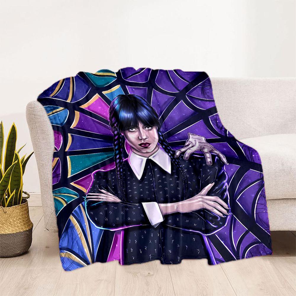 Wednesday Addams Clockwork Blanket Suitable for sofas,travel, living rooms also a good gift for friends and family Suitable for all seasons.