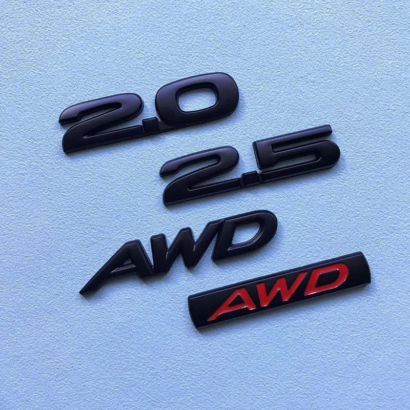 3D kovové logo 2.0 2.5 AWD Písmena Znak na kufr auta Odznak Samolepka 2.5 AWD Samolepka Příslušenství