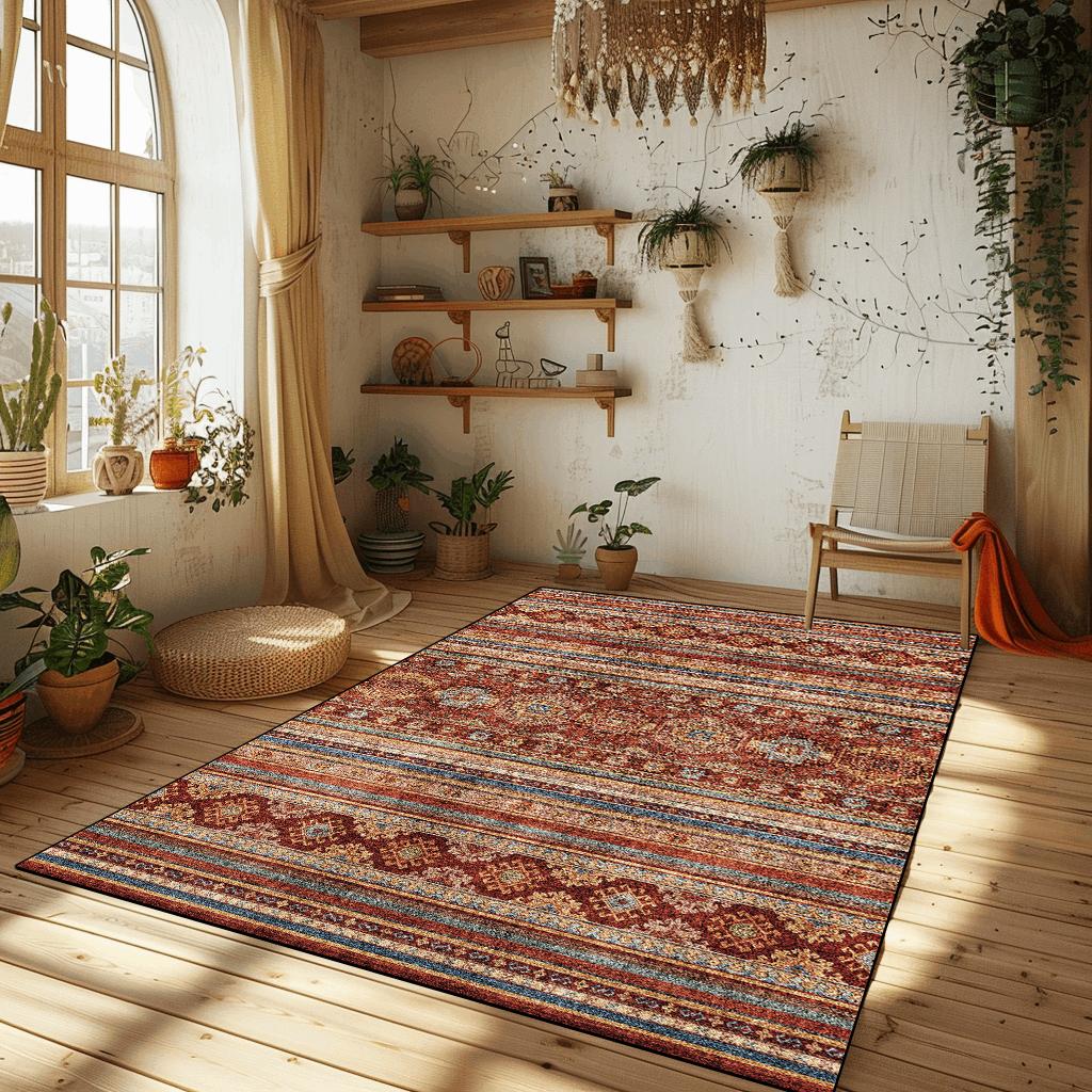 Bohemian Ethnic Carpets for Living Room New Morocco Style Bedroom Rugs Portable Coffee Tables Mat Washable Large Area Carpet