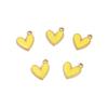 10pcs Gold Plated 10*12mm Stainless Steel Charm Enamel Heart Pendants Mixed Accessories For DIY Necklaces Making Findings