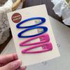 Fashion Temperament Leopard Pattern Dripping Oil and Water Dripping BB Clip Bangs Clip New Cute Girl Color Oval Hairpin Side Clip