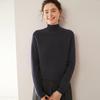 Women's 100% Pure Cashmere Soft Knit Sweater, Half-High Neck, Loose, Skin-Friendly, Slimming Base Layer