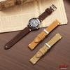 Stitching Suede Leather Watch Strap 18mm 20mm 22mm for Samsung Galaxy Watch7/6/5/4 Vintage Brown Quick Release Bracelet Straps