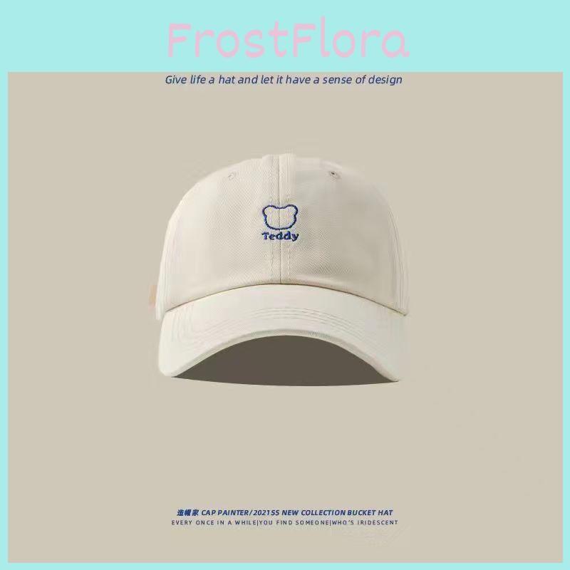 Simple And Stylish Baseball Cap With Bear And Letter Embroidery Design For Daily