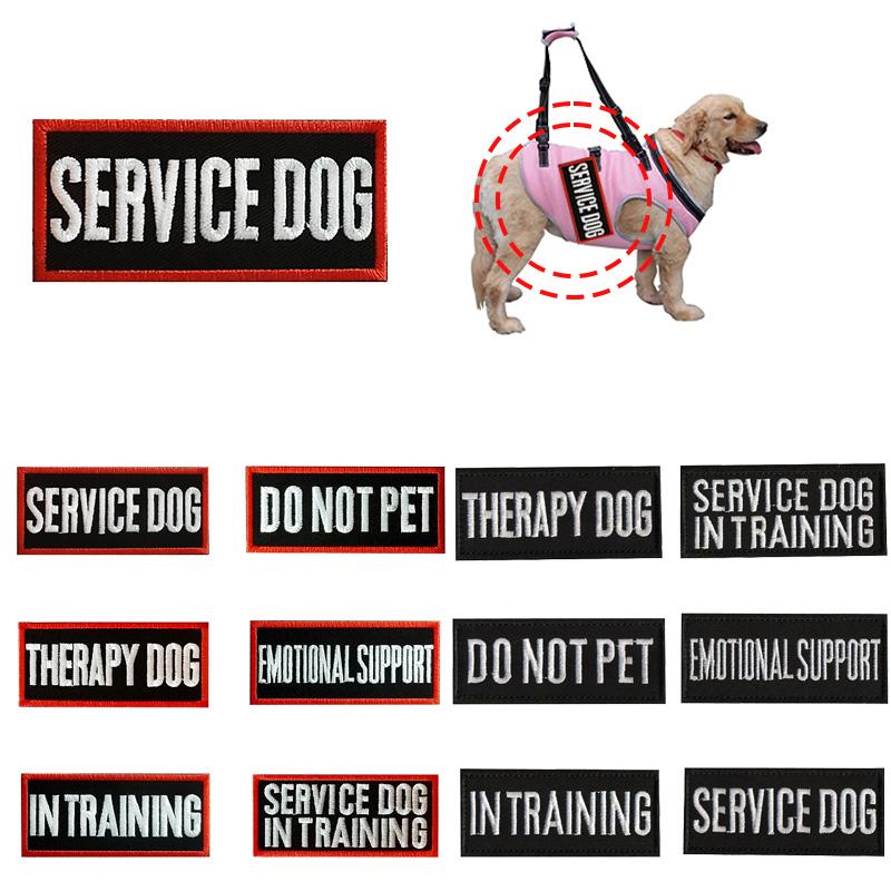 Pet Velcro Carrier Letter Embroidery Conspicuous Notice Badge Dog Supplies Decor