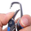 1/3pcs Keychain Men Stainless Steel Buckle Outdoor Carabiner Climbing Tool Double Ring Car Fishing Hook Key Ring Accessories