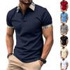 Men's Multi-color Sport Casual T-shirt - Men's Collarless Short-sleeved Shirt