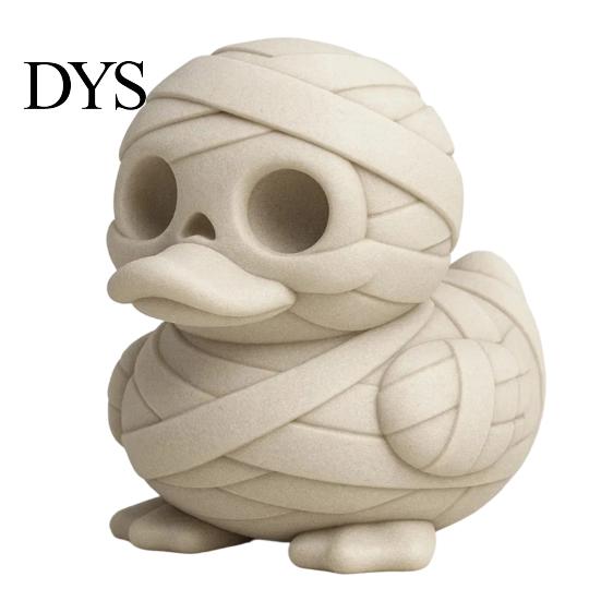 Holiday Gift for Friends Miniature Mummy Animal Figurine, 3D Printed Pig Chicken Dino Duck Small Plastic Figures Cat Statue, Spooky Cute Desk