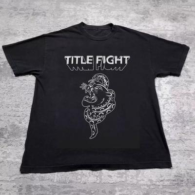 VTG Artwork Title Fight Band Black T-shirt Short Sleeve All Sizes JM836 Unisex T-Shirt