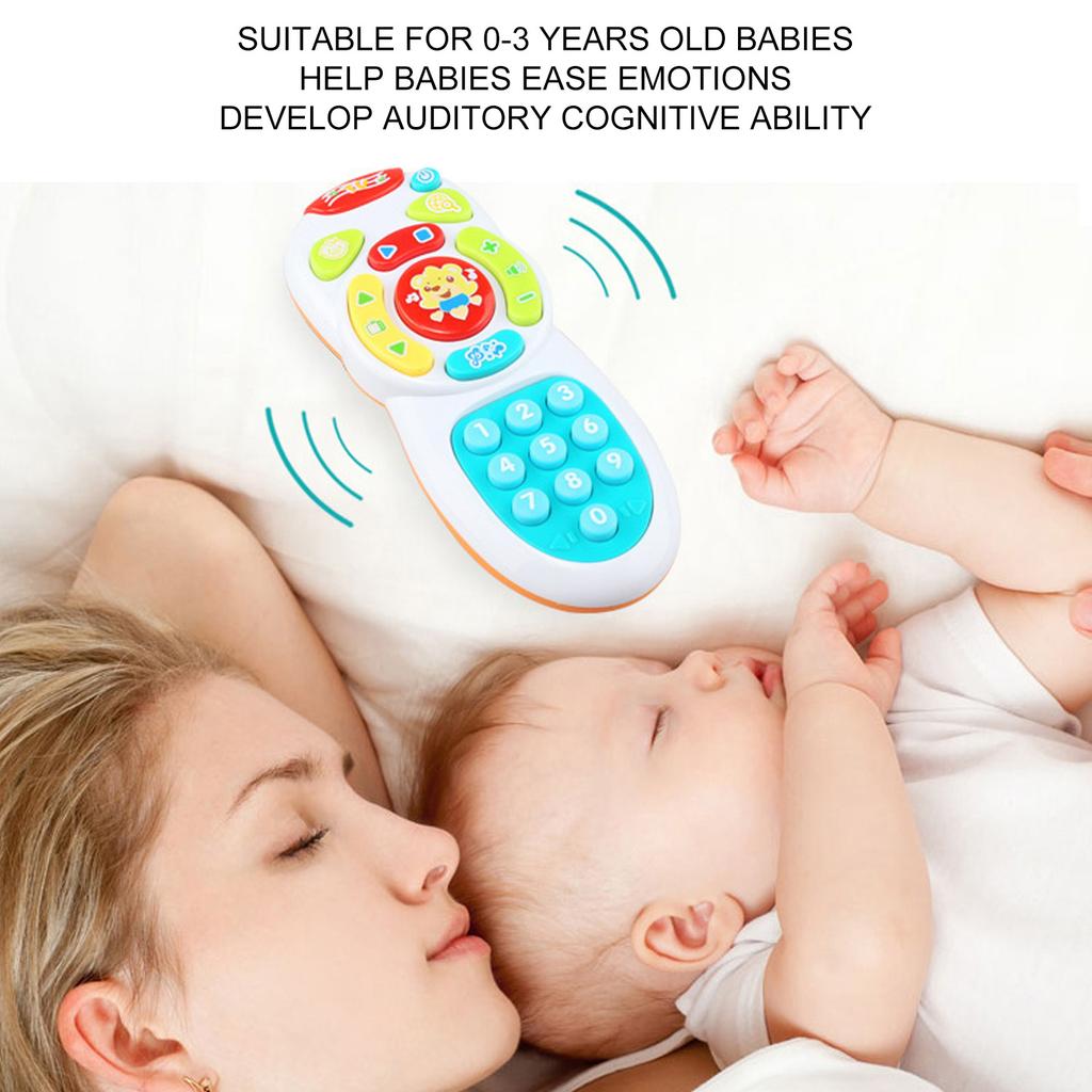 Kids Remote Control High Simulation Various Buttons Music Lighting Storyselling Remote Control Toy
