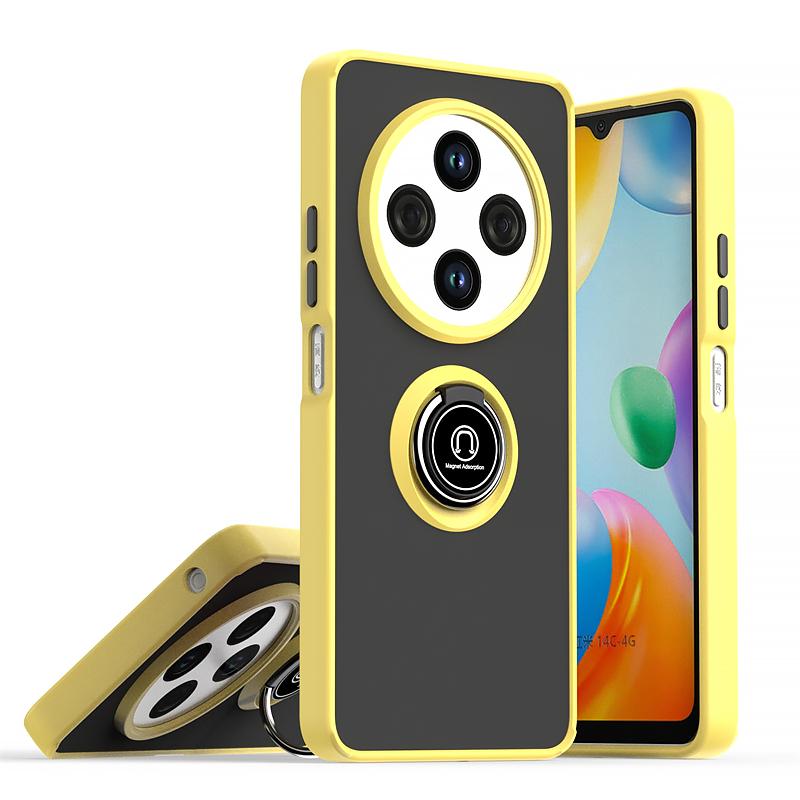 For Xiaomi Redmi 14C 4G Case Matte Translucent Armor Kickstand Phone Cover for Redmi14C 14 C Car Magnetic Ring Shockproof Funda