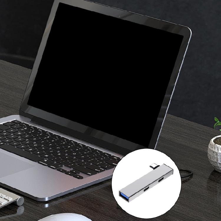 Portable USB C Hub Type C to Type C and USB Port USB Hub for Window Linux Androids Devices Fast Data Transmission