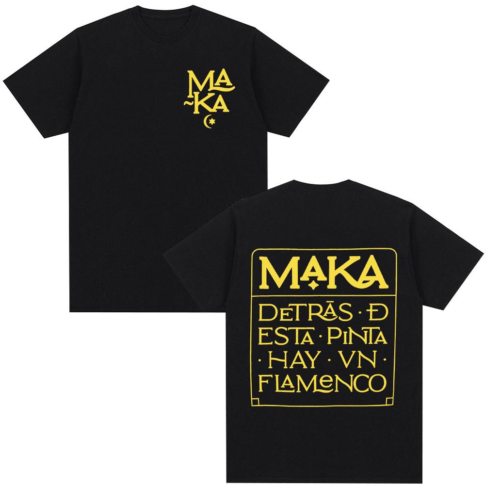 Rapper Maka Aura 2025 Tour Merch T Shirts Men Women Fashion Vintage Street Tshirt Casual Cotton Short Sleeve T Shirt Streetwear
